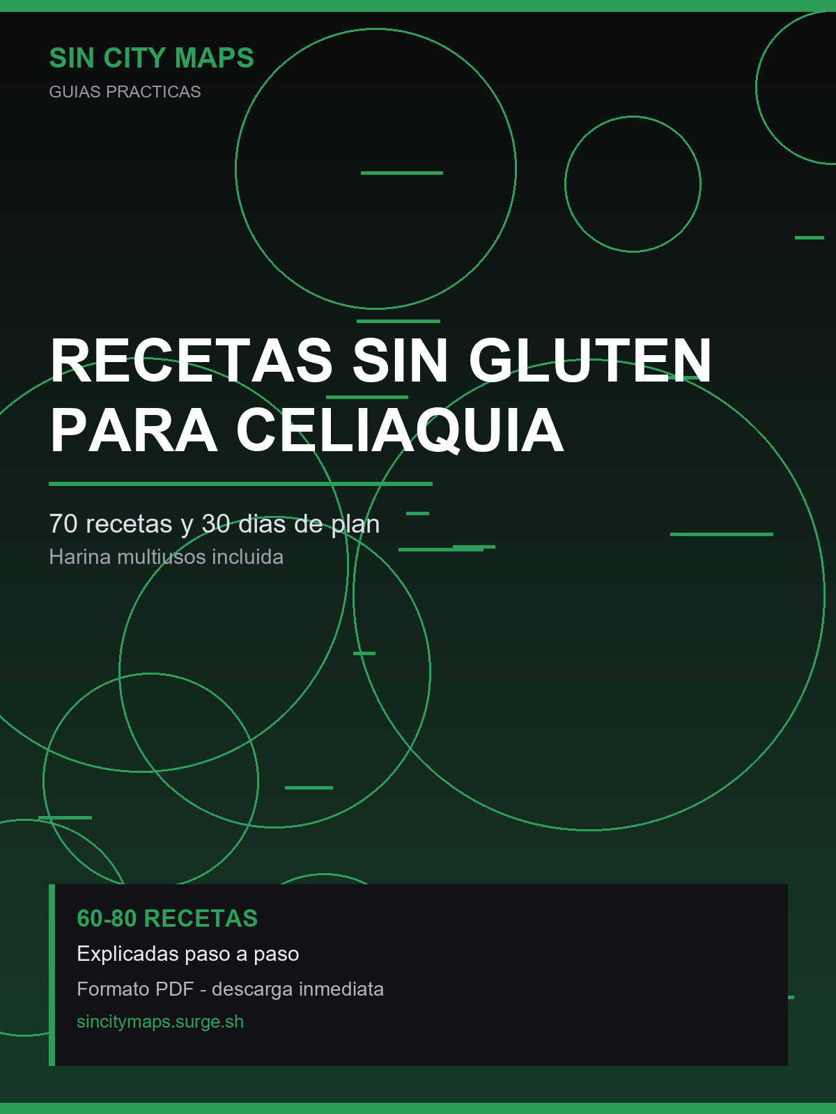 Recetas para celíacos: 70 recetas sin gluten de verdad — portada del ebook