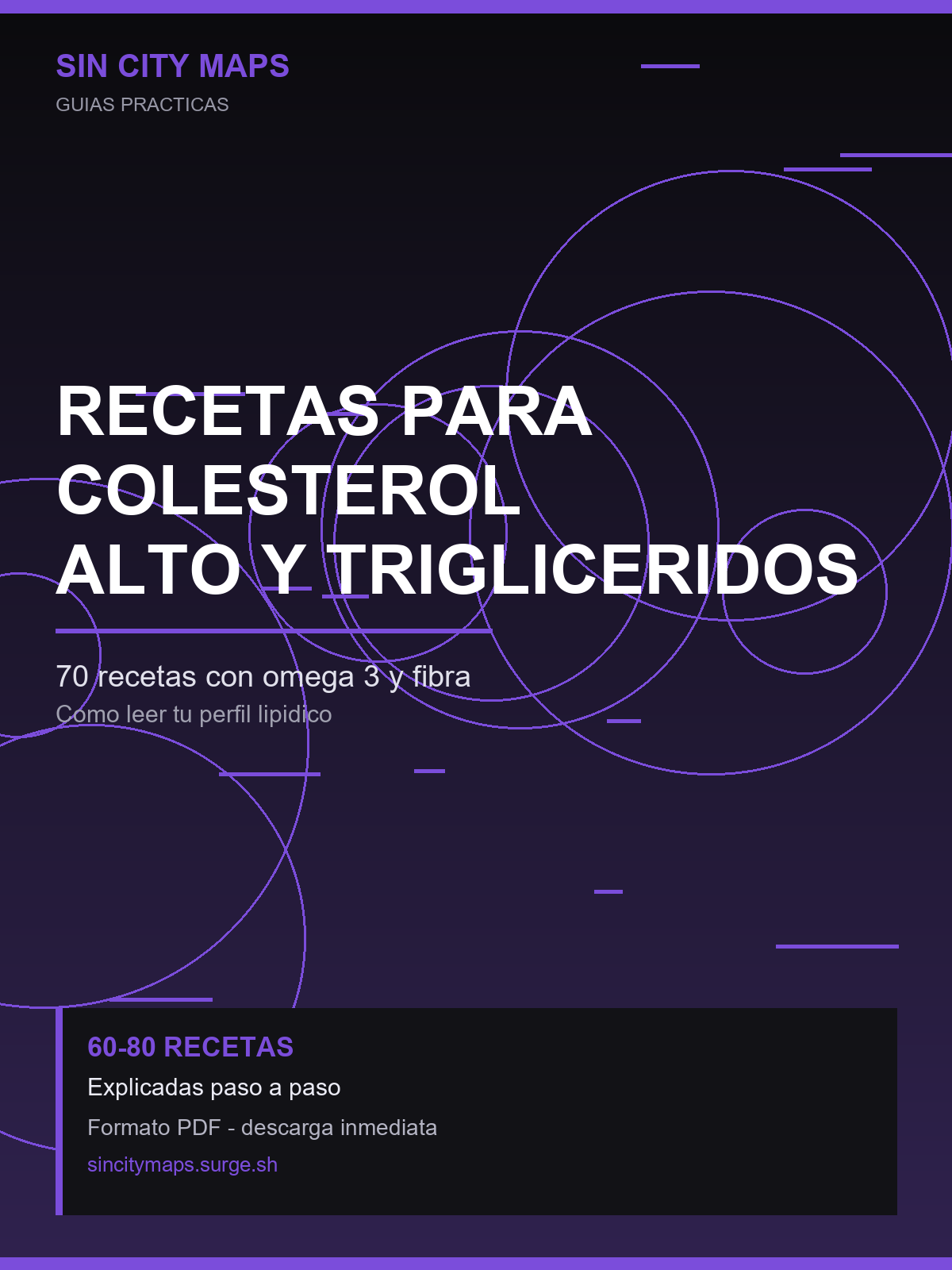 Recetas para colesterol alto y triglicéridos — portada del ebook