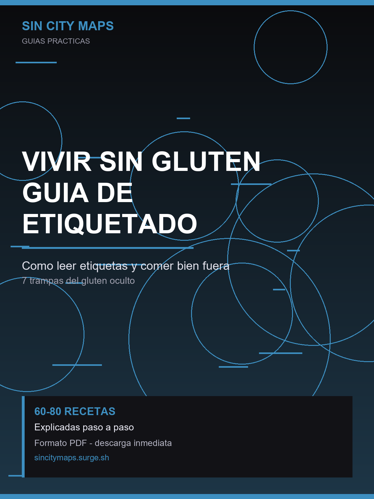 Vivir sin gluten: guía de etiquetado y salidas — portada del ebook